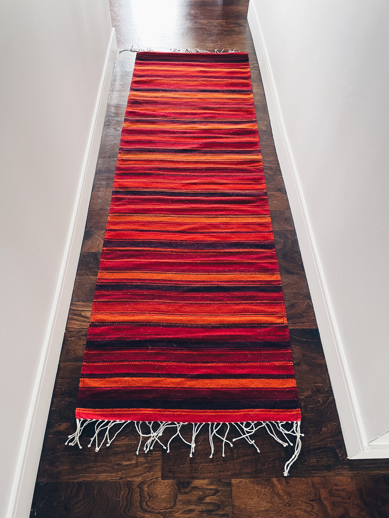 Mexican Cotton Loom Rug Colorful Rug Hallway Rug Modern Etsy