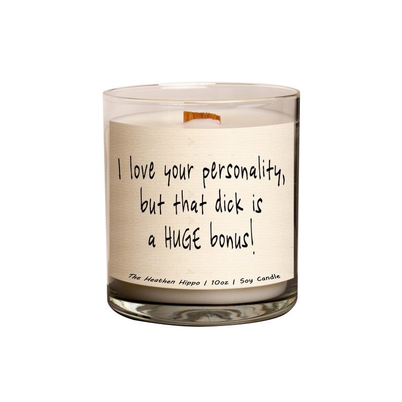 I Love Your Personality Candle Huge Dick Scented Candle Gag Etsy
