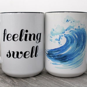 Feeling Swell Wave Coffee Mug 画像 1