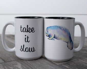 Take it Slow - Manatee Mug