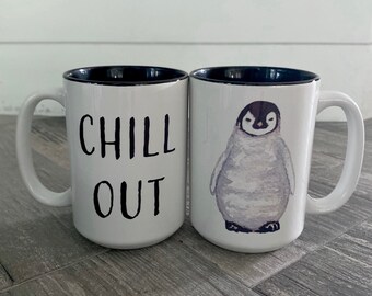 Chill Out Penguin Mug