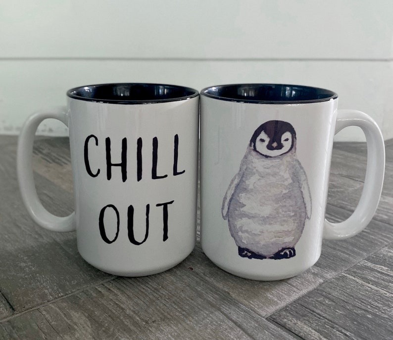 Chill Out Penguin Mug image 1