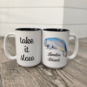 Amelia Island Manatee Coffee Mug