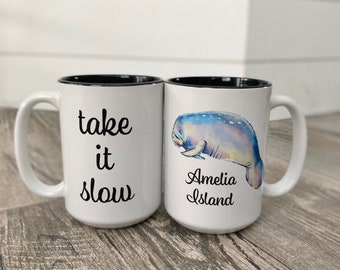 Amelia Island Manatee Coffee Mug