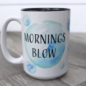 Mornings Blow Blowfish Mug image 3