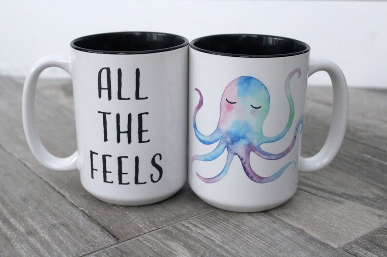 All The Feels Octopus Coffee Mug image 1