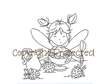 Calendar Fairy - June Unmounted Rubber Stamp