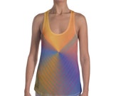 Women 39 s Racerback Tank orange geometrical