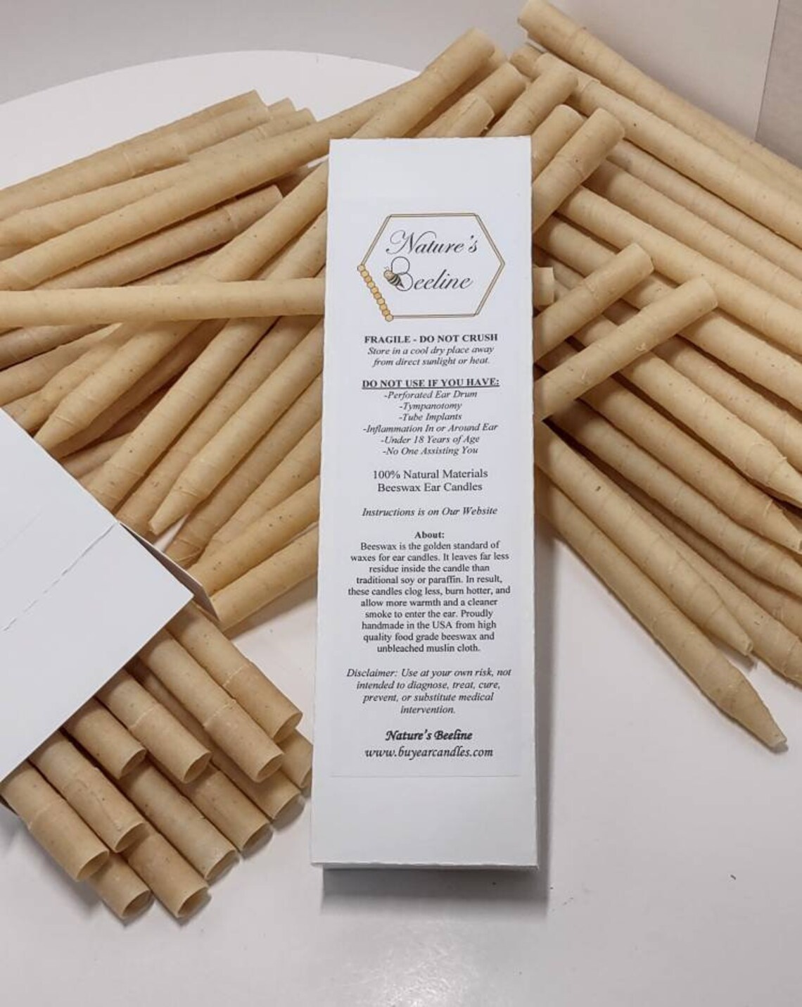Medium Beeswax Ear Candles Choose Pack add Discs Etsy Canada