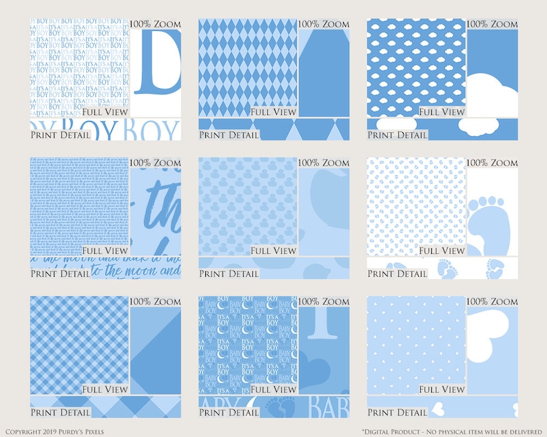Baby Boy Word Printables Scrapbooking