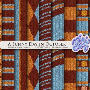 Fall Knit Digital Paper Pack