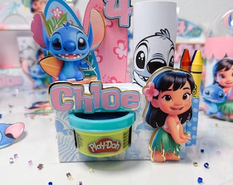 Lilo and Stitch Coloring Box - Stitch Play-Doh - Stitch Crayon Party Favor - Stitch Party Favor Personalized