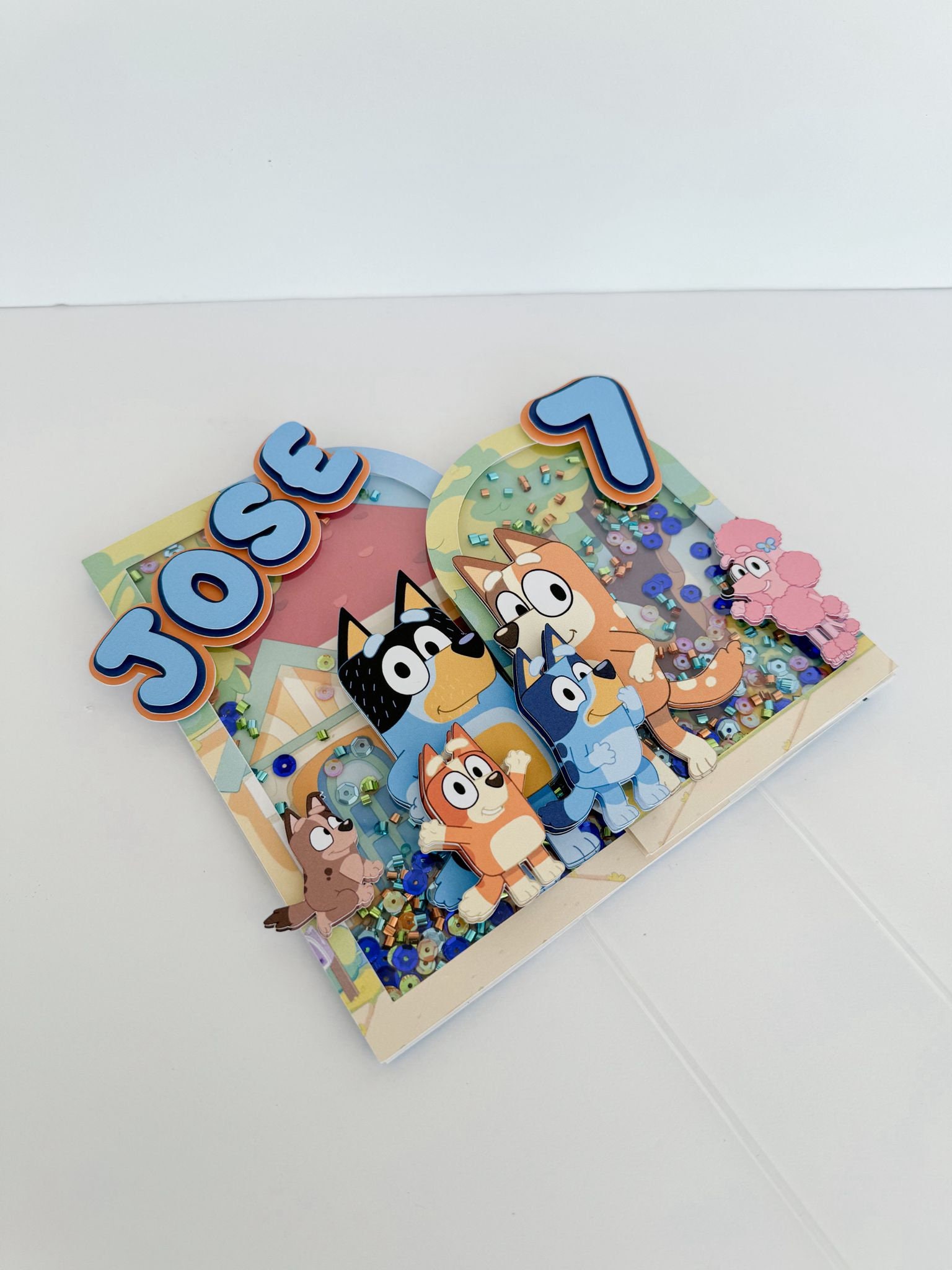 Cake Topper Shaker Bluey