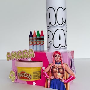 Luli Pampin Coloring Box - Play-Doh - Luli Pampin Crayon Party Favor - Luli Pampin Party Favor  Personalized