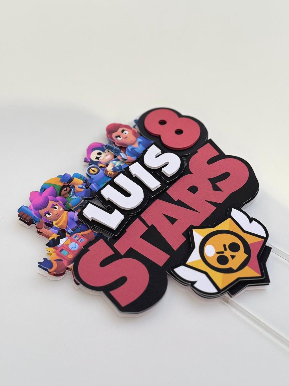 Brawl Stars Cake Topper 3D Personalized