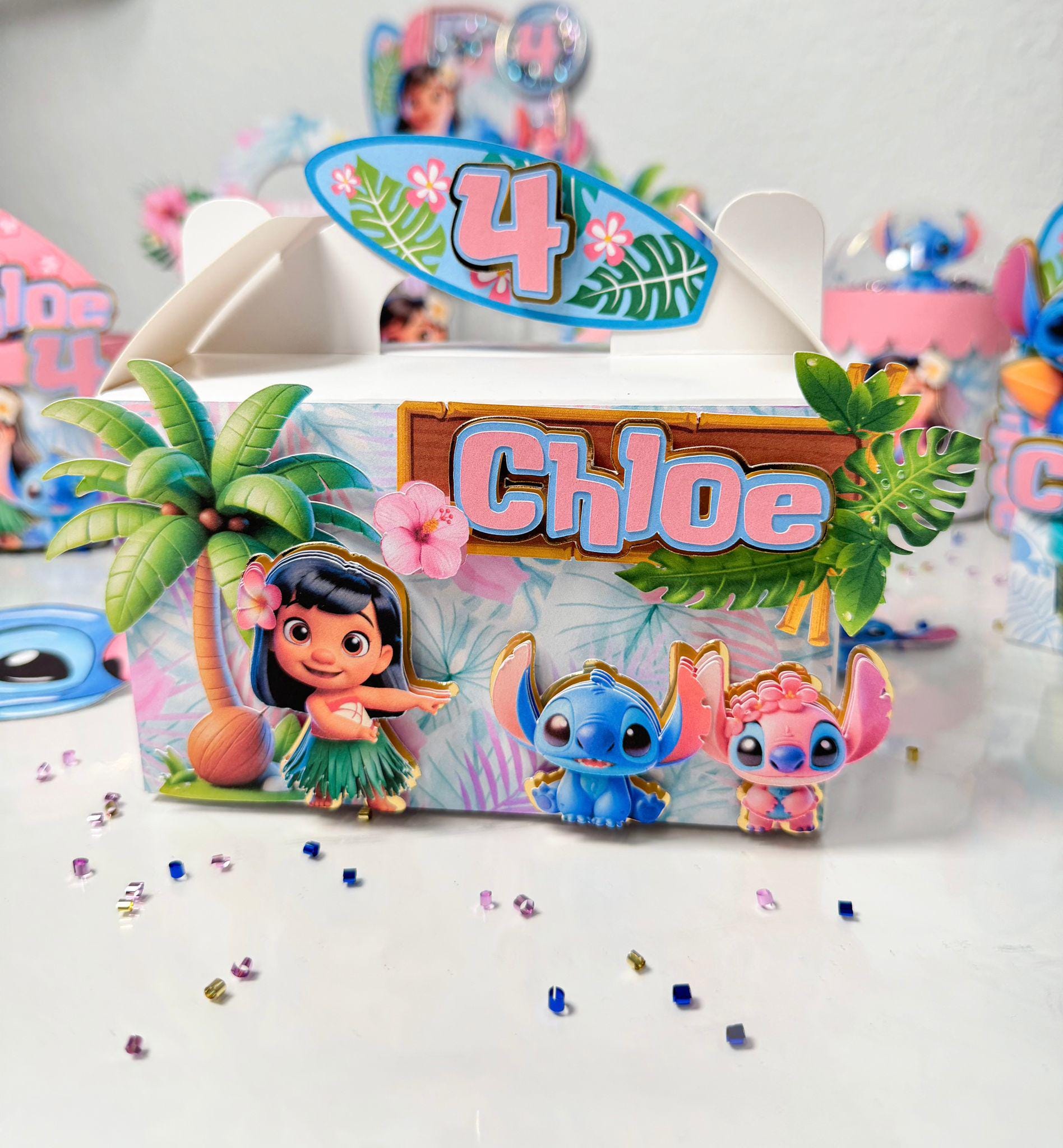 Lilo en Stitch Gable Box - Lilo en Stitch Party Favor - Lilo en Stitch Gable Box Gepersonaliseerd