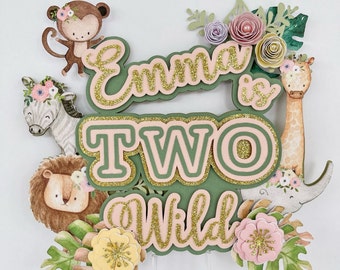 Two Wild Cake Topper-Wild Party Deco – Wild Personalized