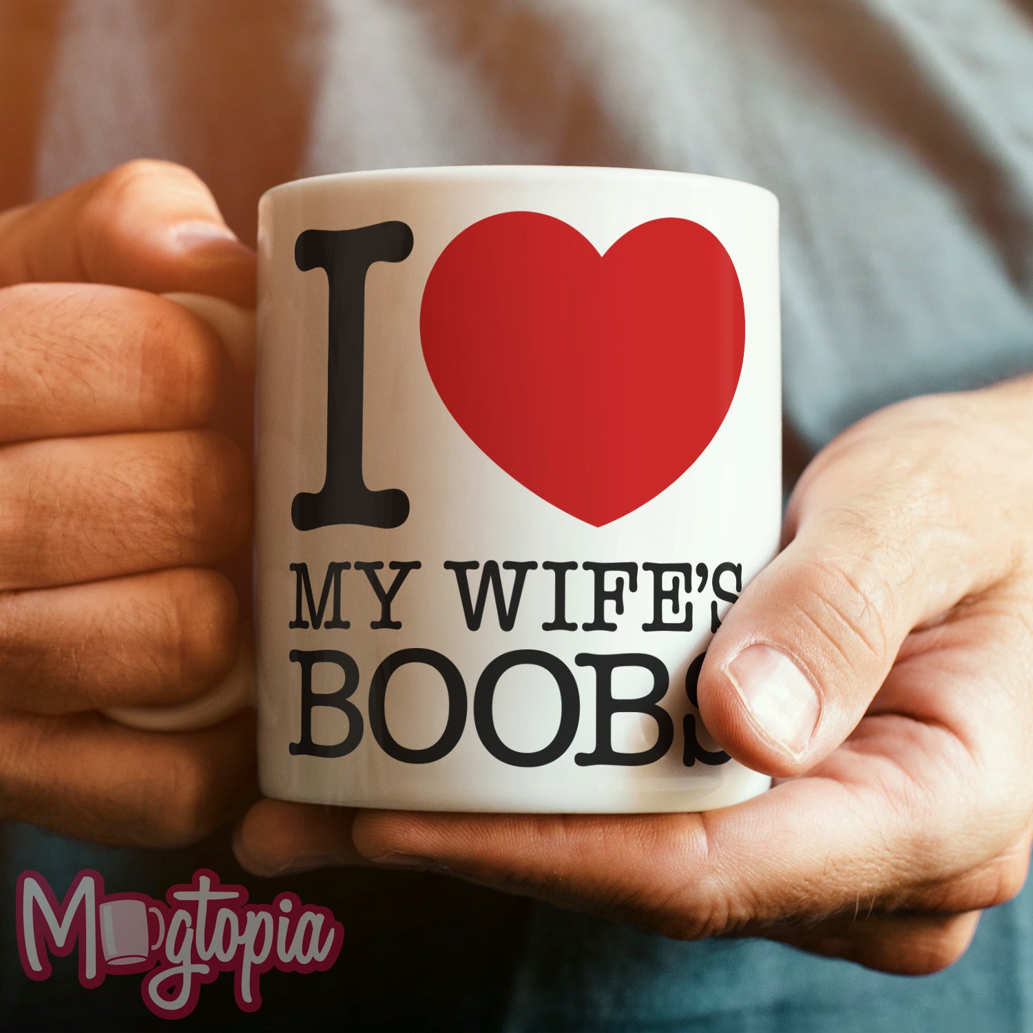 I LOVE My Wifes BOOBS Mug Valentines Birthday