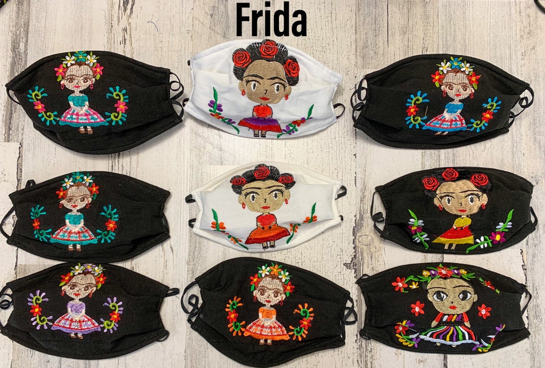 Floral Embroidered Face Mask, Reusable and Washable Face Mask