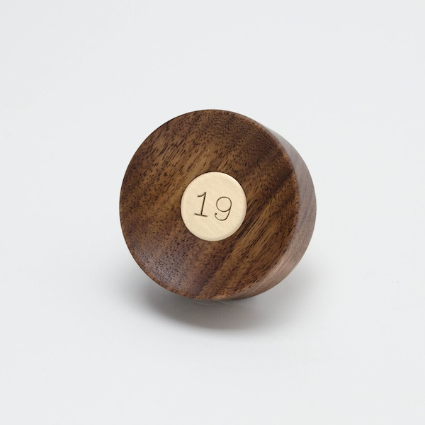 19th anniversary gift with bronze inlay. Mini wood ring dish, gift for men or women. Made of Walnut wood