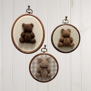Art mural chambre d'enfant ours en peluche | Décoration neutre pour chambre de bébé | Chambre de bébé Ralph Lauren | Art mural vintage