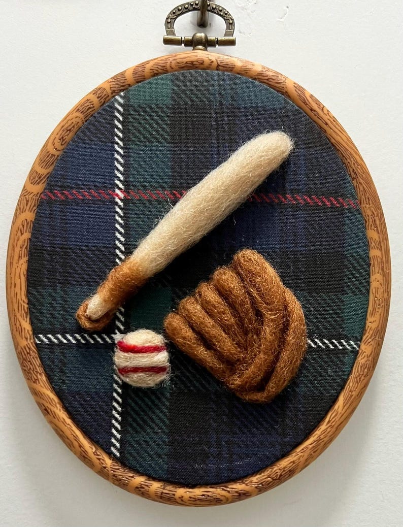 Vintage Sports Nursery Art | Ralph Lauren Inspired | Polo Football Baseball Tennis Teddy Bear | Americana Cottage Core Nursery Decor Baseball/Tartan