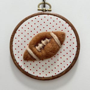 Vintage Sports Nursery Art | Ralph Lauren Inspired | Polo Football Baseball Tennis Teddy Bear | Americana Cottage Core Nursery Decor Football/Red dots