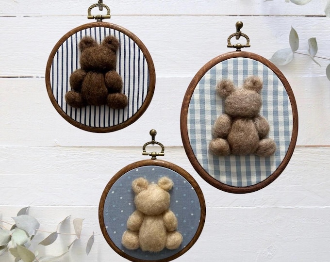 Teddy Bear Nursery Wall Art | Blue Nursery Decor | Baby Boy Nursery | Vintage Nursery Decor