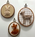 Into the Woods - Woodland animals Deer, Fox and Bunny Felted Woodland Forest Creatures Neutral Nursery Wall Decor