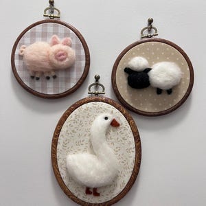 Nursery Decor, Goose, Piggy and Sheep | Nursery Wall Art | Farm Animals | Baby Boy Nursery