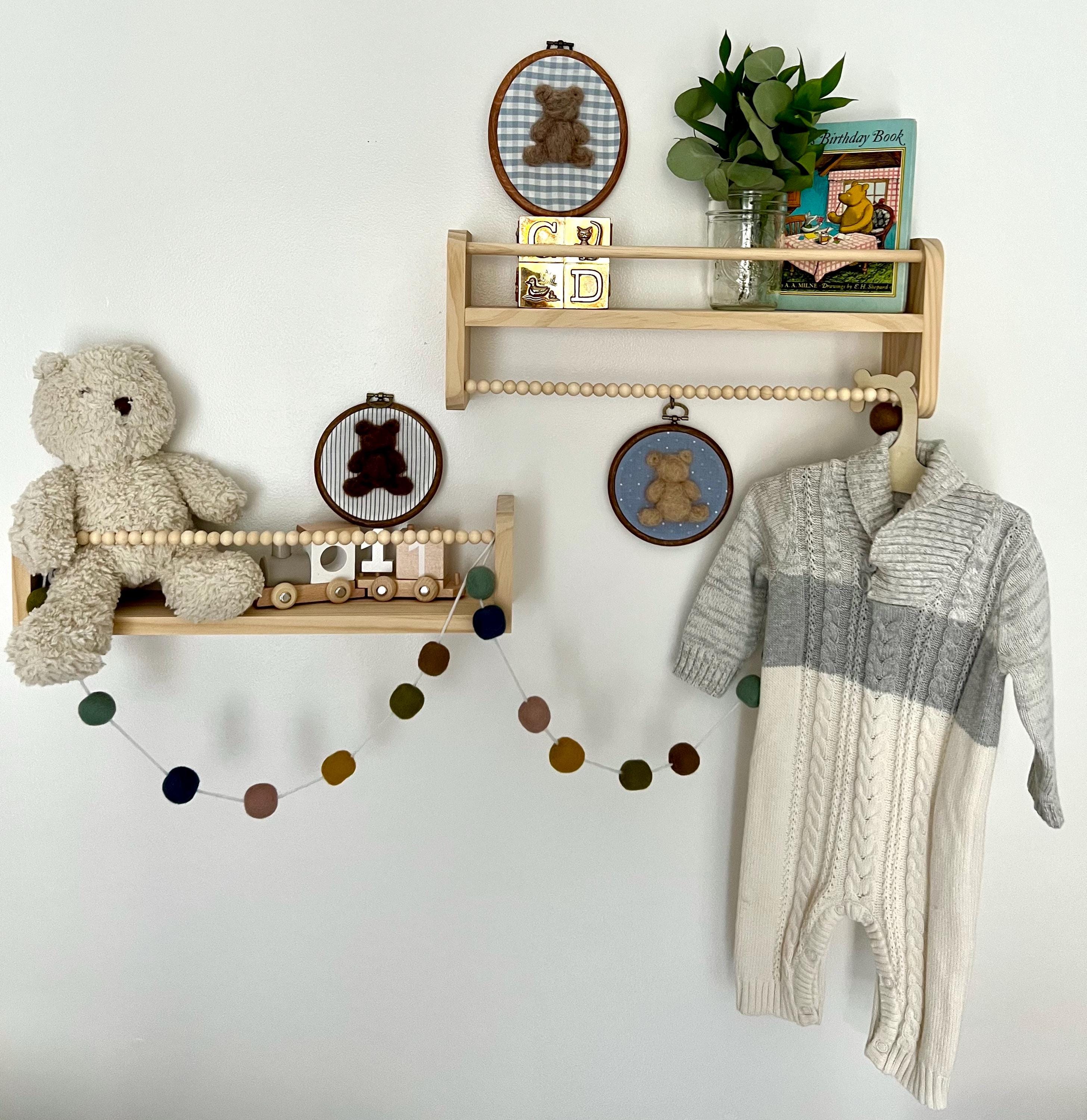 Teddy Bear Nursery Wall Art | Blue Nursery Decor | Baby Boy Nursery ...