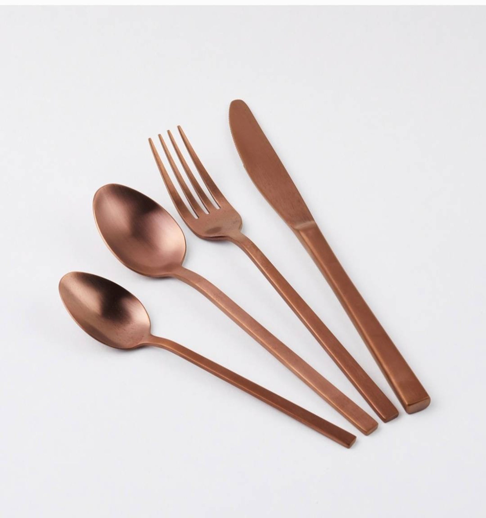 Modern matte copper cutlery sets dishwashersafe FREE Etsy