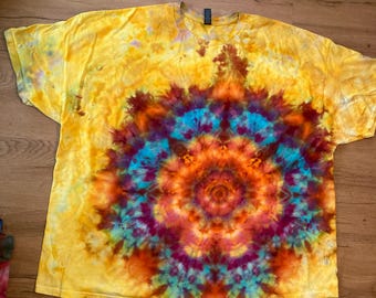 5XL Shirt | Mandala Tie Dye Shirt | Psychedelic T Shirt | Galaxy Ice Dye Shirt | Festival Shirt | Mandala Psytrance Shirt | Geode Tie Dye