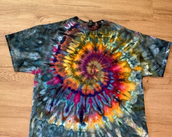 Xl Shirt | Spiral Tie Dye Shirt | Psychedelic T Shirt | Galaxy Ice Dye Shirt | Festival Shirt | Mandala Psytrance Shirt | Geode Tie Dye
