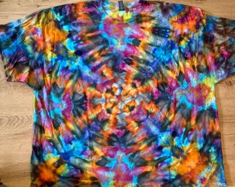 5XL Shirt | Fractal Tie Dye Shirt | Psychedelic T Shirt | Galaxy Ice Dye Shirt | Festival Shirt | Mandala Psytrance Shirt | Geode Tie Dye