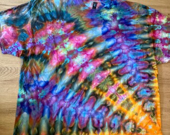 5XL Shirt | Fractal Tie Dye Shirt | Psychedelic T Shirt | Galaxy Ice Dye Shirt | Festival Shirt | Mandala Psytrance Shirt | Geode Tie Dye
