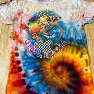 Small Grateful Dead Tie Dye T-Shirt psychedelic kaleidoscopic mandala  ice dye