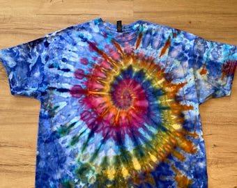 2Xl | Spiral Swirl Tie Dye Shirt | Psychedelic T Shirt | Galaxy Ice Dye Shirt | Festival Shirt | Mandala Psytrance Shirt | Geode Tie Dye