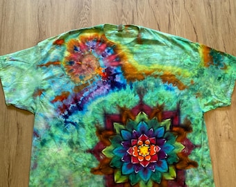 5XL Shirt | Special Tie Dye Shirt | Psychedelic T Shirt | Galaxy Ice Dye Shirt | Festival Shirt | Mandala Psytrance Shirt | Geode Tie Dye