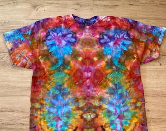 2Xl | fractal Tie Dye Shirt | Psychedelic T Shirt | Galaxy Ice Dye Shirt | Festival Shirt | Mandala Psytrance Shirt | Geode Tie Dye