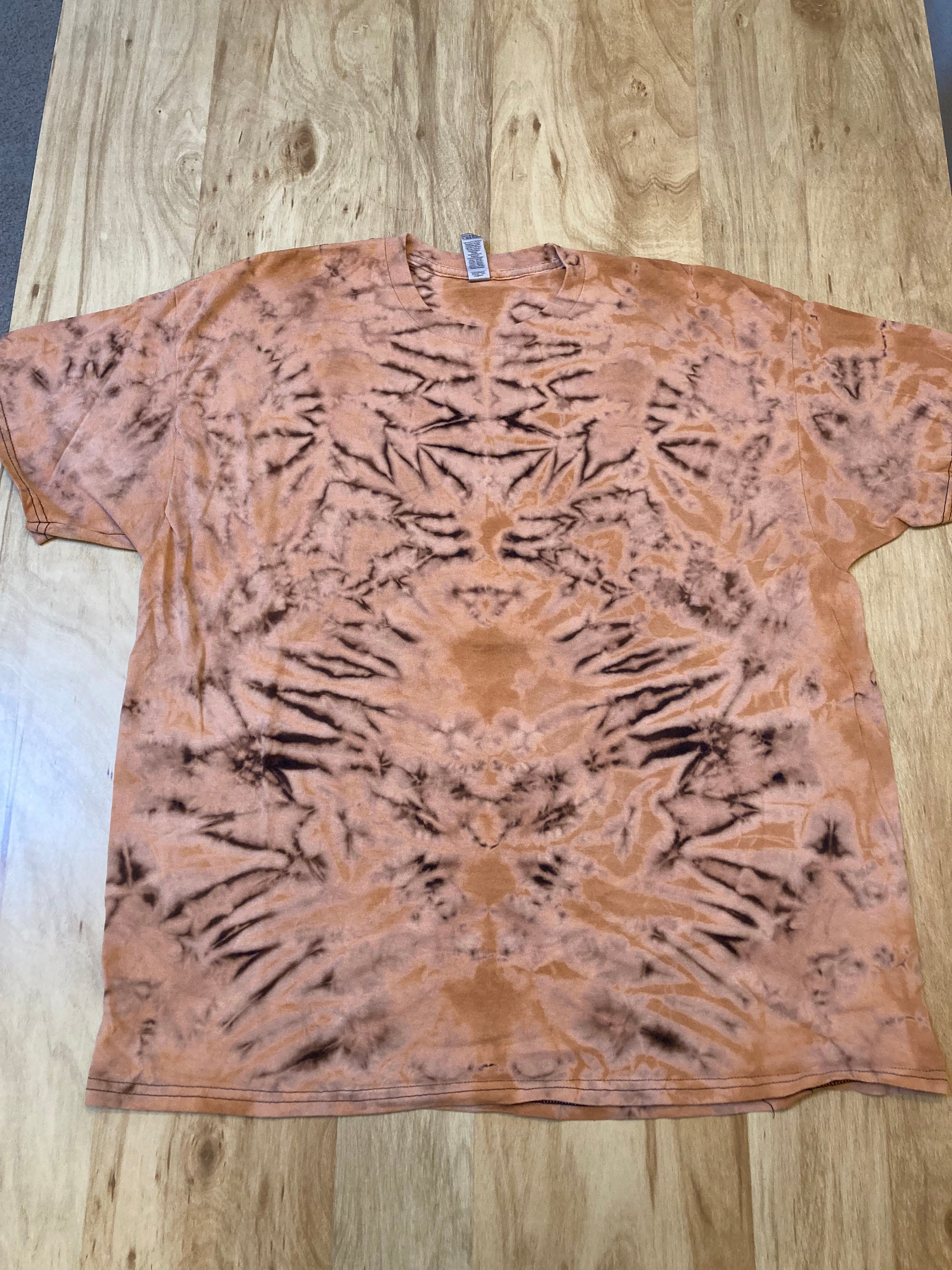 2Xl Tie Dye T-Shirt Umkehrexperiment psychedelische Mandala Kaleidoskop Lotusblume Galaxie Eis färben