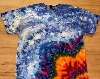 Xl Shirt | Mandala Tie Dye Shirt | Psychedelic T Shirt | Galaxy Ice Dye Shirt | Festival Shirt | Mandala Psytrance Shirt | Geode Tie Dye
