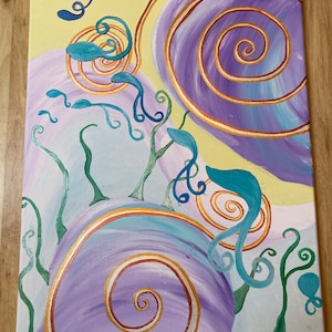 Original Psychedelic Painting | Acrylic Wall Art | Trippy Canvas Art | Surreal Painting | Psytrance Artwork | Ocean Wall Art