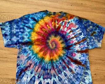 2Xl | Spiral Swirl Tie Dye Shirt | Psychedelic T Shirt | Galaxy Ice Dye Shirt | Festival Shirt | Mandala Psytrance Shirt | Geode Tie Dye