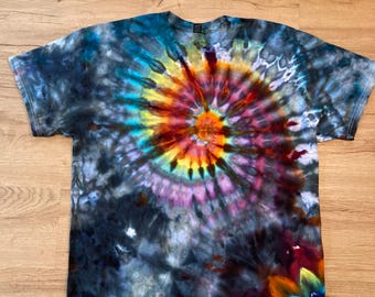 Camiseta XL / Camiseta Tie Dye Especial / Camiseta Psicodélica / Camiseta Galaxy Ice Dye / Camiseta de Festival / Camiseta Mandala Psytrance / Tie Dye Geode