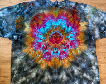 5XL Shirt | Mandala Tie Dye Shirt | Psychedelic T Shirt | Galaxy Ice Dye Shirt | Festival Shirt | Mandala Psytrance Shirt | Geode Tie Dye
