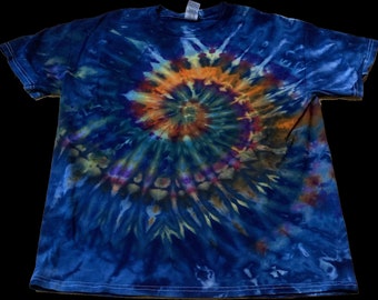 Medium Shirt | Spiral Tie Dye Shirt | Psychedelic T Shirt | Galaxy Ice Dye Shirt | Festival Shirt | Mandala Psytrance Shirt | Geode Tie Dye