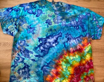 5XL Shirt | Mandala Tie Dye Shirt | Psychedelic T Shirt | Galaxy Ice Dye Shirt | Festival Shirt | Mandala Psytrance Shirt | Geode Tie Dye