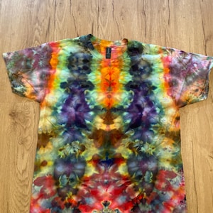 Large Shirt | Fractal Tie Dye Shirt | Psychedelic T Shirt | Galaxy Ice Dye Shirt | Festival Shirt | Mandala Psytrance Shirt | Geode Tie Dye