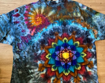5XL Shirt | Special Tie Dye Shirt | Psychedelic T Shirt | Galaxy Ice Dye Shirt | Festival Shirt | Mandala Psytrance Shirt | Geode Tie Dye